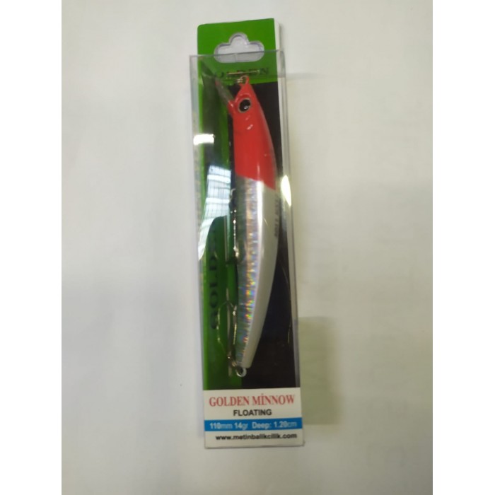 GOLDEN 110F 14GR 1.20 DEEP M-56 KIRMIZI KAFA RAPALA  ÖZEL TASARIM 