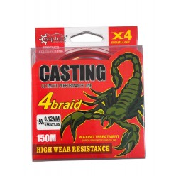 Captain Casting PE 4 Kat Spin İp Misina 150mt Kırmızı
