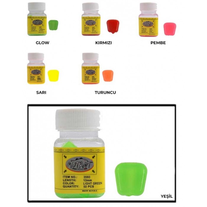 Mutant 3560 Silikon Pop Corn Aromalı Mısır 50'li Kutu Sazan Yemi