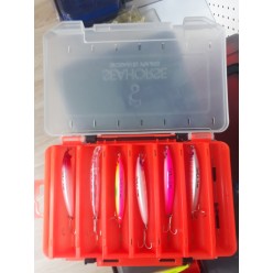 SEA HORSE Çift Taraflı Maket Yem Rapala Kutusu 14 Gözlü 19.5x11x3.5cm (Max 9cm maketler için) Yeşil